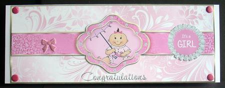 Ribbon Sash Baby Girl Dl by Joyce Watson