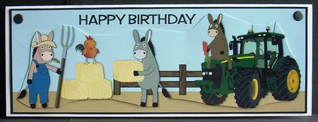 Country Donkeys Large Dl by Joyce Watson
