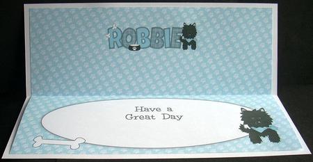 Black Jazz Dog with Bandana Robbie Large Dl Insert by Joyce Watson