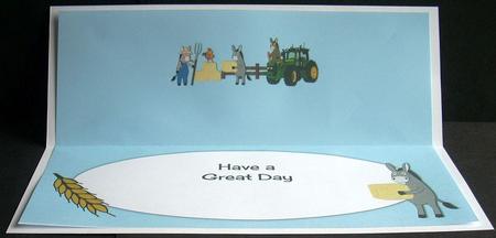 Country Donkeys Large Dl Insert by Joyce Watson