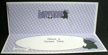 Jazz the Dog with Cap Birthday Large Dl Insert by Joyce Watson