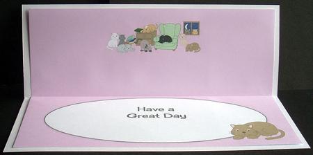 Mischievous Cats Large Dl Insert by Joyce Watson