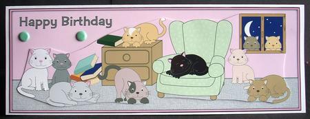Mischievous Cats Large Dl by Joyce Watson