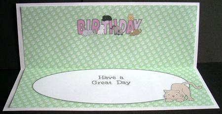 Cats Birthday Large Dl 2 Insert by Joyce Watson