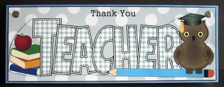 Thank You Teacher Large Dl by Joyce Watson