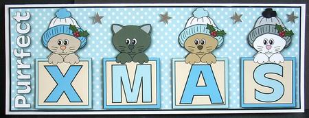 Purrfect Xmas Large Dl 3 by Joyce Watson