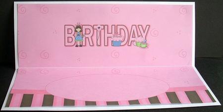 Princess Cupcake Large Dl Birthday Card Insert by Joyce Watson