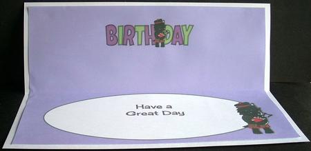 Bagpiper Jazz the Dog Birthday Large Dl 3 Insert by Joyce Watson