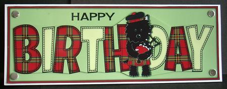 Bagpiper Jazz the Dog Birthday Large Dl 2 by Joyce Watson