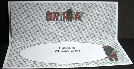 Bagpiper Jazz the Dog Birthday Large Dl Insert by Joyce Watson