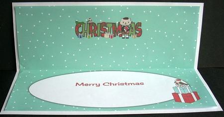 Bagpiper Max the Cat Christmas Large Dl 3 Insert by Joyce Watson