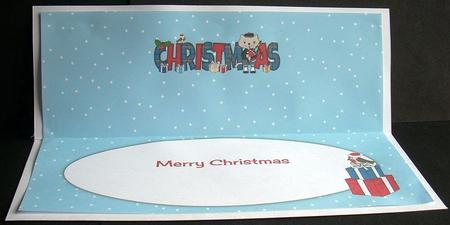 Bagpiper Max the Cat Christmas Large Dl 2 Insert by Joyce Watson