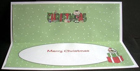 Bagpiper Max the Cat Christmas Large Dl Insert by Joyce Watson