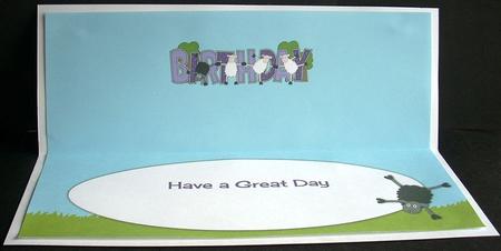 Acrobatic Sheep Birthday Large Dl Insert by Joyce Watson