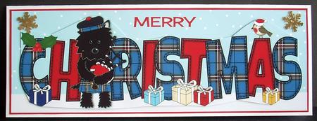 Bagpiper Jazz the Dog Christmas Large Dl 2 by Joyce Watson