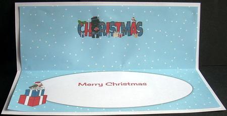 Bagpiper Jazz the Dog Christmas Large Dl 2 Insert by Joyce Watson