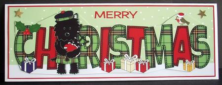 Bagpiper Jazz the Dog Christmas Large Dl 3 by Joyce Watson