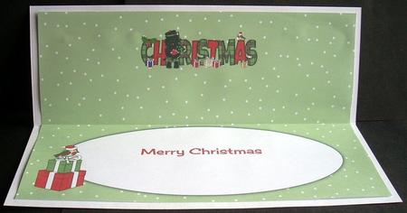 Bagpiper Jazz the Dog Christmas Large Dl 3 Insert by Joyce Watson