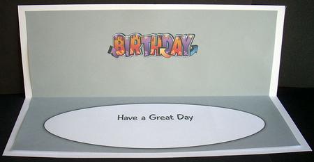 Graffiti Birthday Large Dl Insert by Joyce Watson