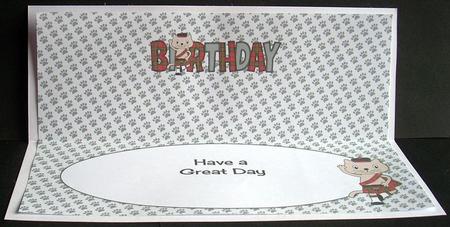 Highland Fling Max the Cat Birthday Large Dl 4 Insert by Joyce Watson