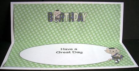 Highland Fling Max the Cat Birthday Large Dl Insert by Joyce Watson
