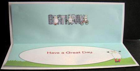 Fitness Sheep Birthday Large Dl Insert by Joyce Watson