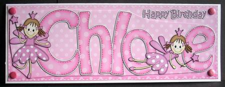Large Dl Birthday Chloe Fairy Quick Card N 3D Decoupage by Joyce Watson