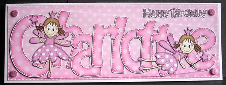 Large Dl Birthday Charlotte Fairy Quick Card N 3D Decoupage by Joyce Watson