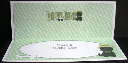 Smart Jazz the Dog Birthday Large Dl 3 Insert by Joyce Watson
