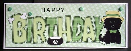 Smart Jazz the Dog Birthday Large Dl 3 by Joyce Watson