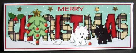 Playful Jazz Dogs Christmas Large Dl 2 by Joyce Watson