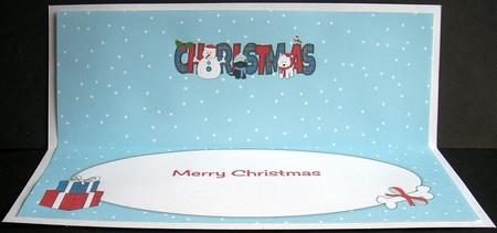 Jazz Dogs & Snowman Christmas Large Dl Insert by Joyce Watson