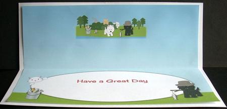 Fishing Dogs & Cheeky Cats Large Dl Insert by Joyce Watson