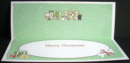 Christmas Dogs Alfie Large Dl Insert by Joyce Watson