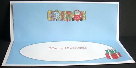 Snowman with Heart Christmas Large Dl Insert by Joyce Watson
