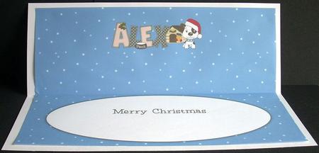 Patch the Dog Christmas Alex Large Dl Insert by Joyce Watson