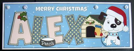Patch the Dog Christmas Alex Large Dl by Joyce Watson
