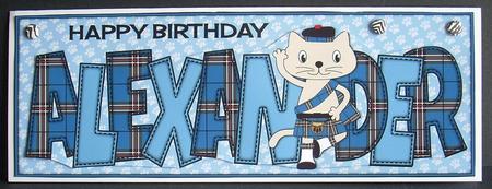Highland Fling Max the Cat Alexander Large Dl by Joyce Watson
