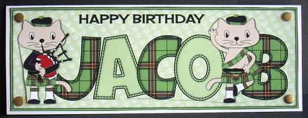 Bagpiper & Highland Fling Max the Cat Jacob Large Dl 2 by Joyce Watson