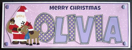 Santa with Rudolf Olivia Large Dl by Joyce Watson