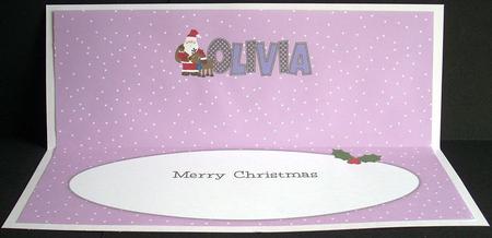 Santa with Rudolf Olivia Large Dl Insert by Joyce Watson
