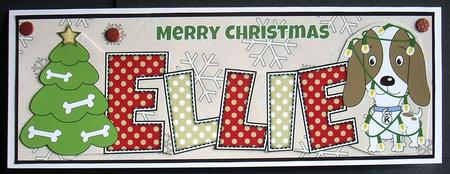 Kosmo the Dog Christmas Ellie Large Dl by Joyce Watson