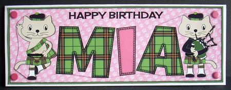 Bagpiper & Highland Fling Max the Cat Mia Large Dl by Joyce Watson