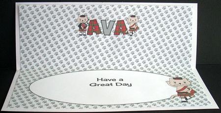 Bagpiper & Highland Fling Max the Cat Ava Large Dl Insert by Joyce Watson