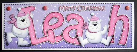 Xmas Large Dl Leah Quick Card N 3D Decoupage by Joyce Watson