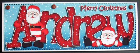Xmas Andrew Santa Large Dl & 3D Decoupage by Joyce Watson