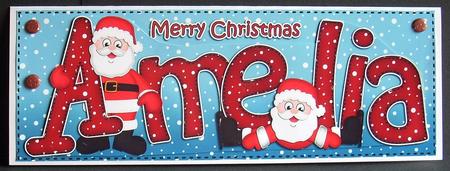 Xmas Amelia Santa Large Dl & 3D Decoupage by Joyce Watson