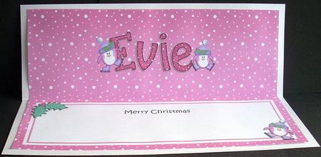 Xmas Evie Penguins Matching Large Dl Insert by Joyce Watson