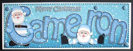 Xmas Large Dl Cameron Quick Card N 3D Decoupage by Joyce Watson