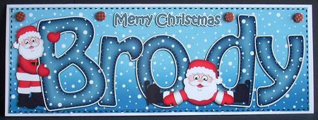 Xmas Brody Santa Large Dl & 3D Decoupage by Joyce Watson